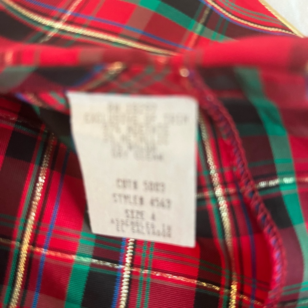 Holiday dress - Christmas plaid size 4 - Picture 5 of 6